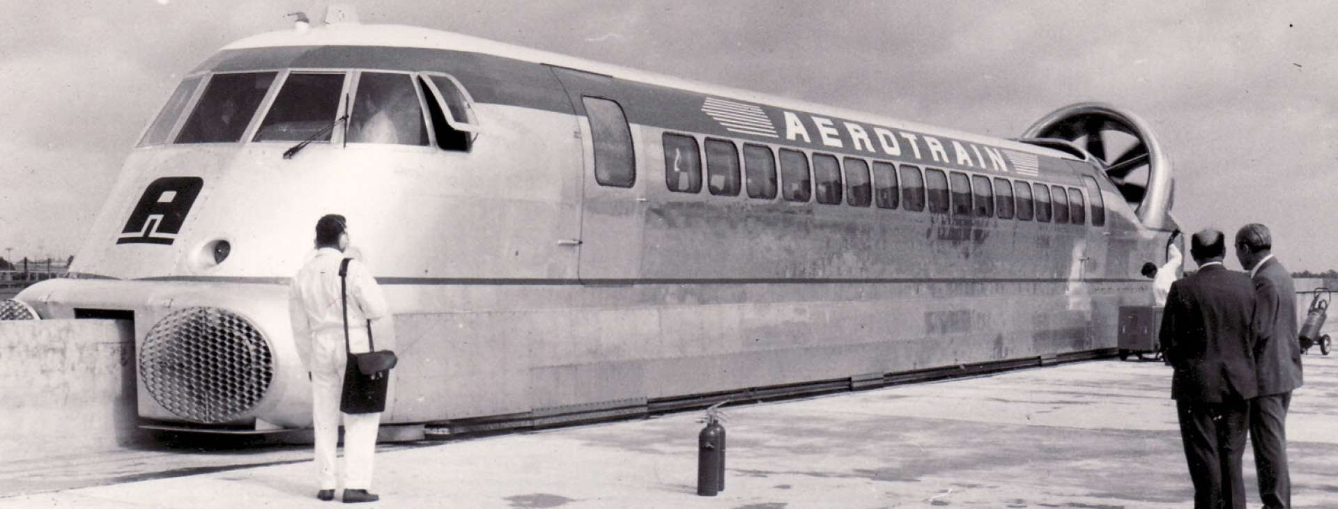 Visuel de la conférence sur les aérotrains
