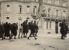 Les troupes américaines, départ de troupes, 1918. 