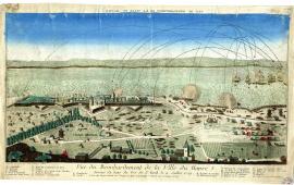 Vue du bombardement de la ville du Havre