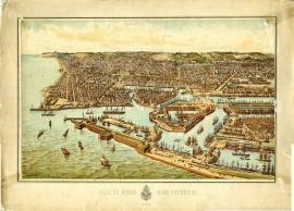 Ville du Havre -Seine-Inférieure - 1888 [vue en ballon