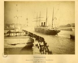 Normandie. Steamer de la Compagne générale transatlantique. Port du Havre