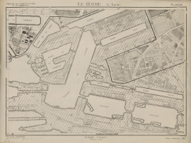 Le Havre. Plan topographique, 1946. Planche n°7, quartier de L'Eure. (17/08, modifié le 15/10/1946)