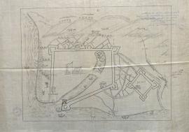 Plan dit "Warwick" pendant le siège du Havre, 15 juillet 1563. 