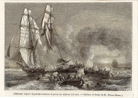 -	Bâtiment négrier fuyant les croiseurs et jetant ses esclaves à la mer (inv. 71.371, MAH)