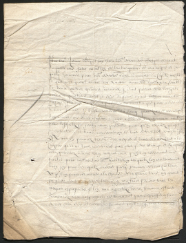 Lettre de Jean Le Vasseur, gouverneur de l’île de la Tortue à Isaac Boivin, 1646 (49Z6).