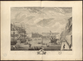 Carenne d’un navire dans le Bassin du Havre en présence du Roy, le 20 septembre 1749.