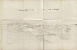 Bassin du Commerce, projet de transformation. Vue perspective