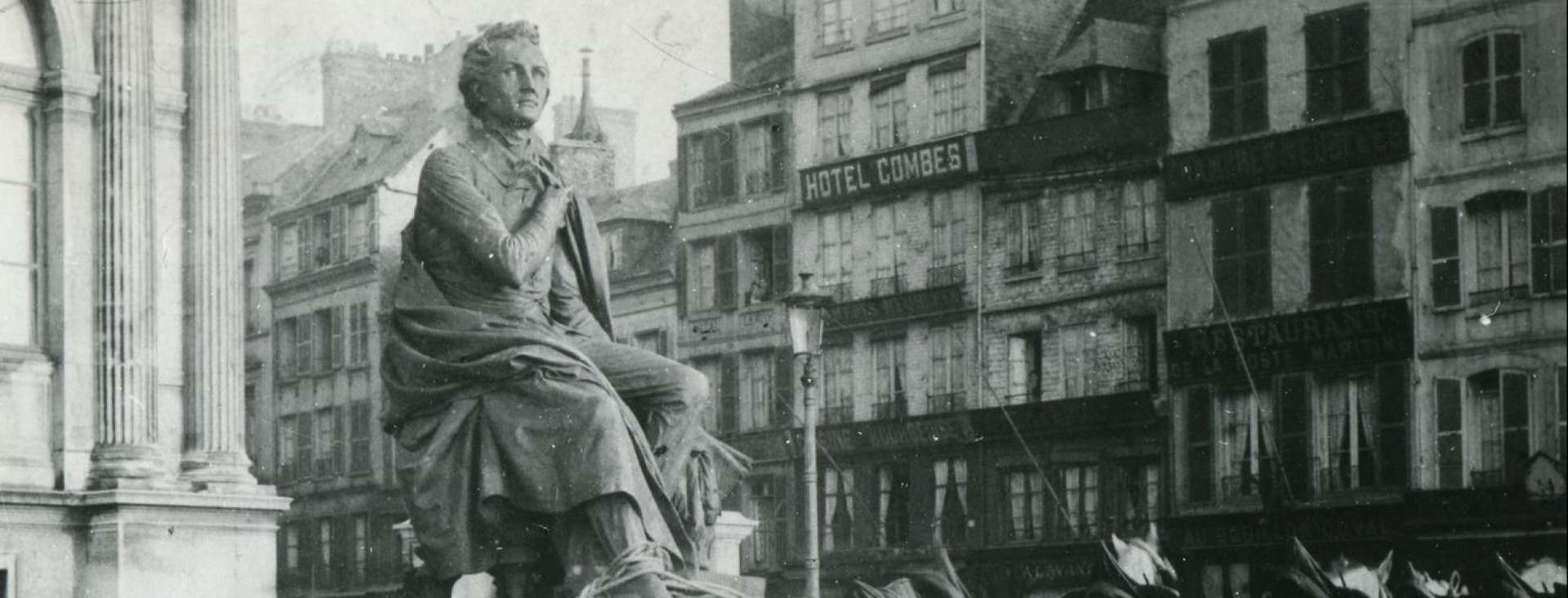 Déménagement de la statue de Casimir Delavigne, 13 mars 1893