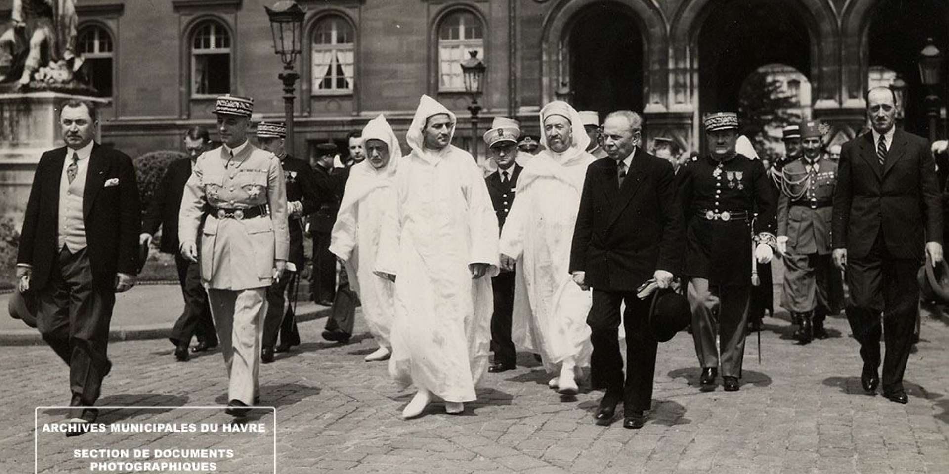 Archives municipales du Havre Visite du sultan du Maroc, le 20 juillet 1937