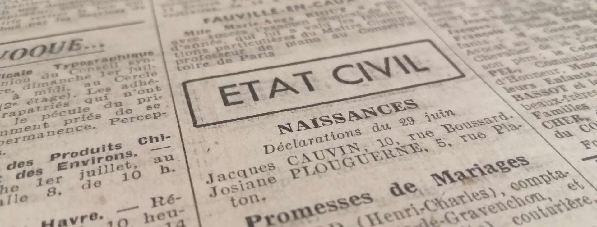 SJ Etat civil de 1945