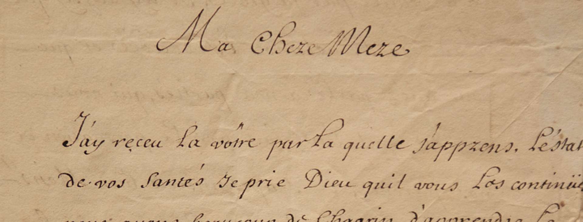 Lettre de Jean Boivin à sa mère, 1685 (49Z7)