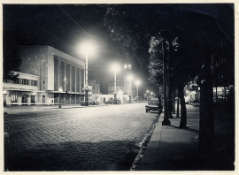 Archives municipales du Havre Le Havre la nuit, la gare, 1936 (31Fi1724)